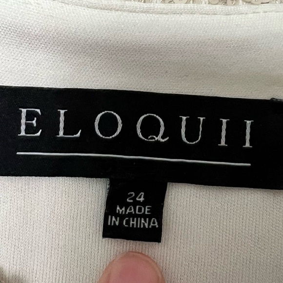 Eloquii Sequin Button Front Belted Jumpsuit - Picture 10 of 13